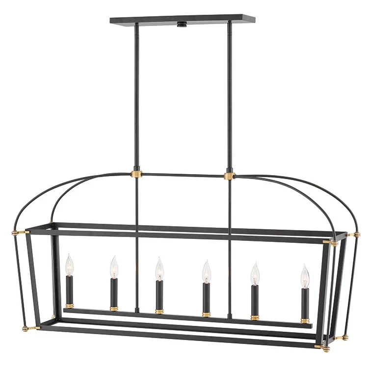 Selby Six-Light Linear Chandelier - Frankwebs