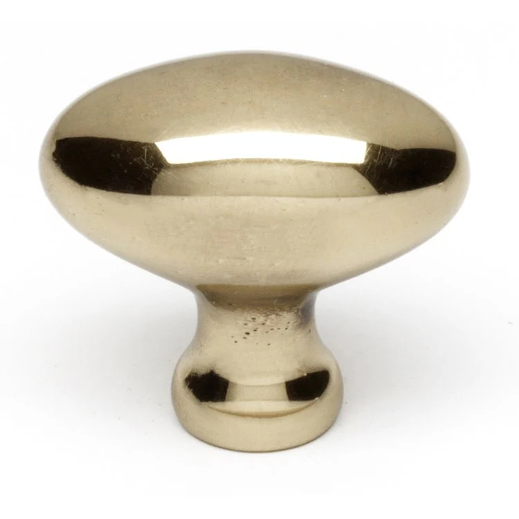 Knob II Collection Egg Polished Chrome Brass 1-3/8 Inch 1-1/4 Inch 9/16 Inch - Frankwebs