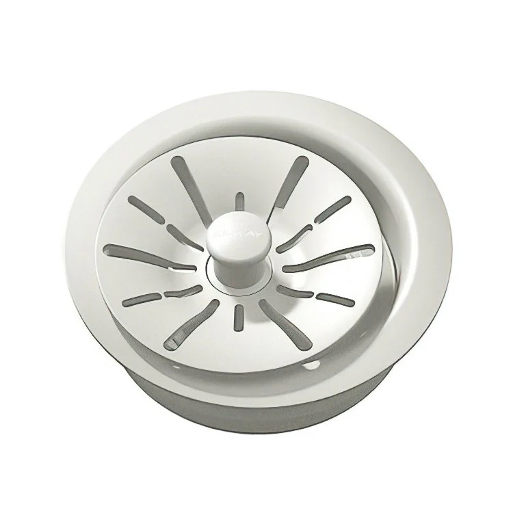 Drain Fitting Quartz Perfect Drain Disposer Flange with Removable Basket Strainer and Rubber Stopper 4 x 2 Inch Jubilee Polymer for Garbage Disposals Accommodate 4-1/2IN Flange 4 Inch - Frankwebs