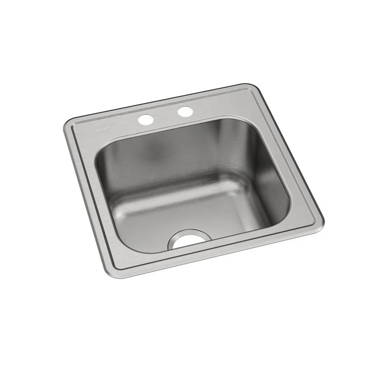 Laundry Sink Celebrity 20 x 20 Inch Single Bowl 2 Hole Brushed Satin Drop-In - Frankwebs