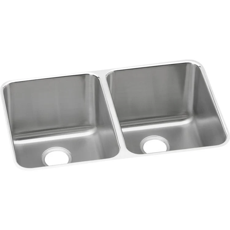 Kitchen Sink Lustertone Classic Gourmet 31.25 x 20 Inch Double Bowl Lustrous Highlighted Satin Undermount Stainless Steel - Frankwebs