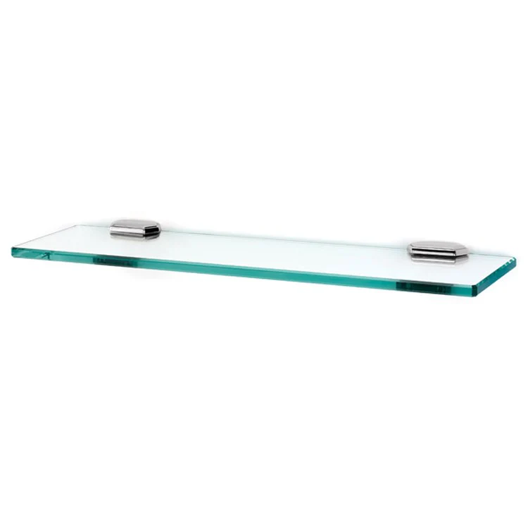 Shelf Nicole Bath with Brackets Polished Nickel 18 Inch Brass/Glass - Frankwebs