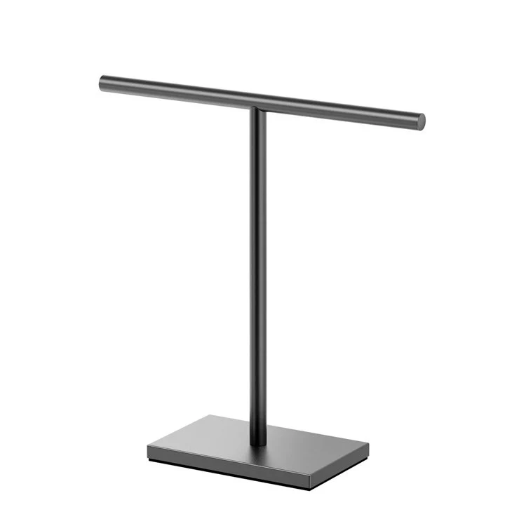 Towel Holder Countertop T-Style Holder Matte Black Metal 1 Arm - Frankwebs