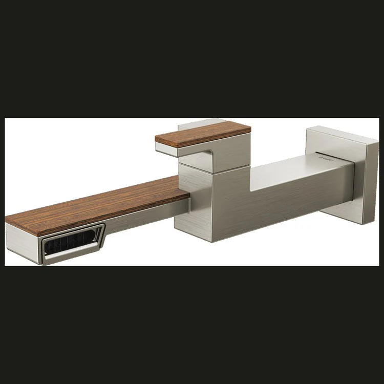 Lavatory Faucet Frank Lloyd Wright Wall Mount 1 Lever ADA WaterSense Brilliance Luxe Nickel 1.2 Gallons per Minute - Frankwebs