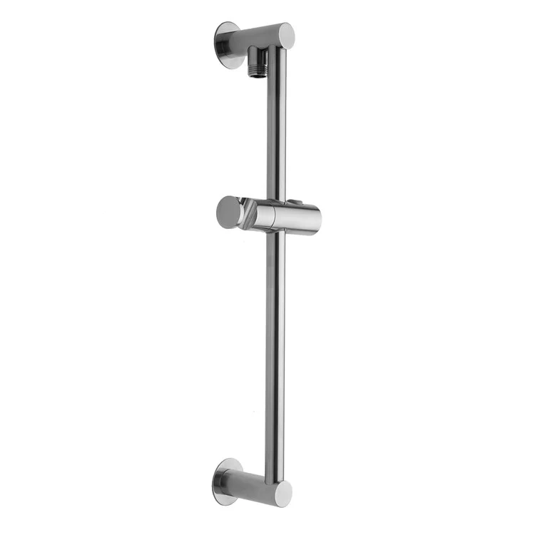 Wall Bar Contemporary Slim Polished Chrome 36 Inch Includes Top Water Inlet Push Button Slide Bar Adjustable Handshower Angle Brass - Frankwebs