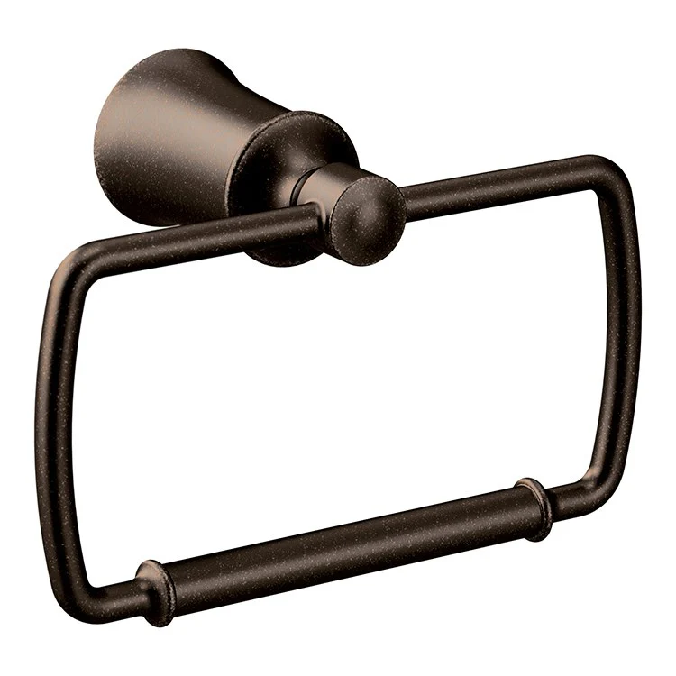 Towel Ring Dartmoor Rectangular Matte Black Zinc Wall Mount 6-21/32 x 3-1/2 x 4-13/32 Inch - Frankwebs