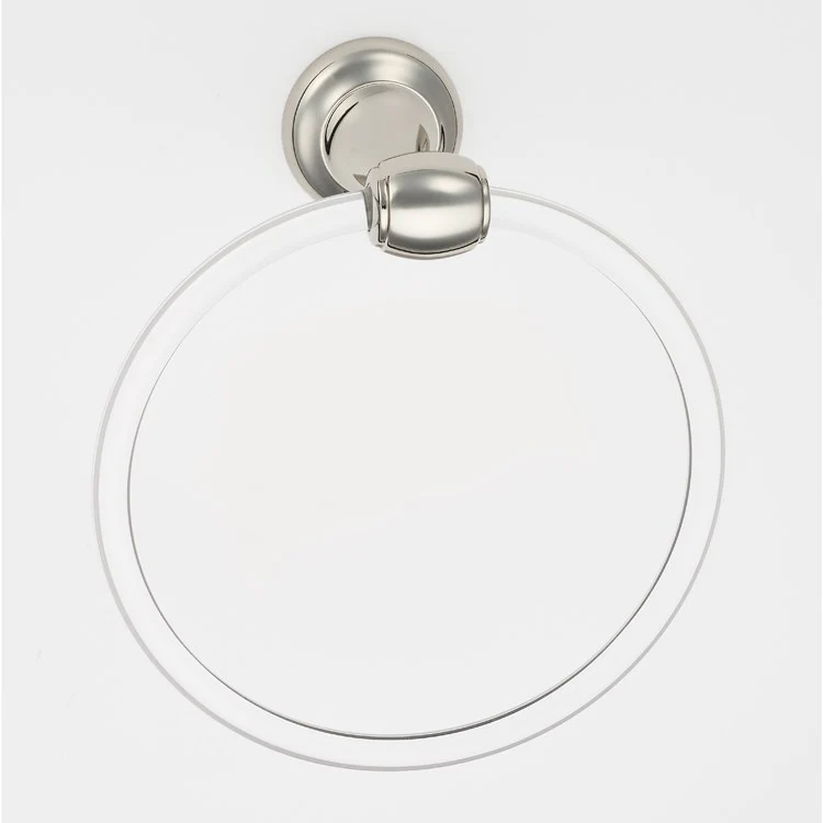Towel Ring Royale Acrylic Bath 6 Inch Unlacquered Brass 3-1/8 Inch - Frankwebs