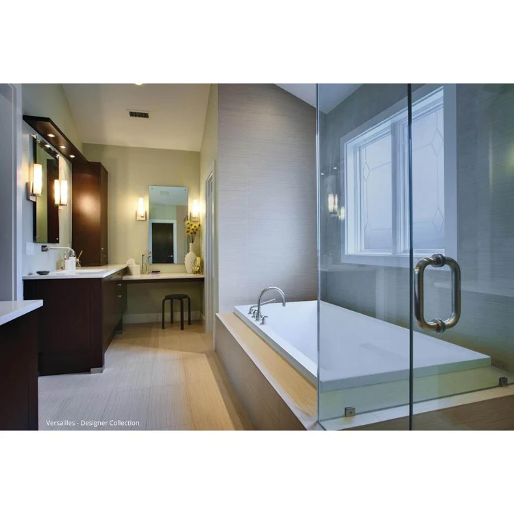 Soaking Tub Designer Collection Versailles 72 x 42 Inch Drop-In Tub Only Center Biscuit Acrylic - Frankwebs