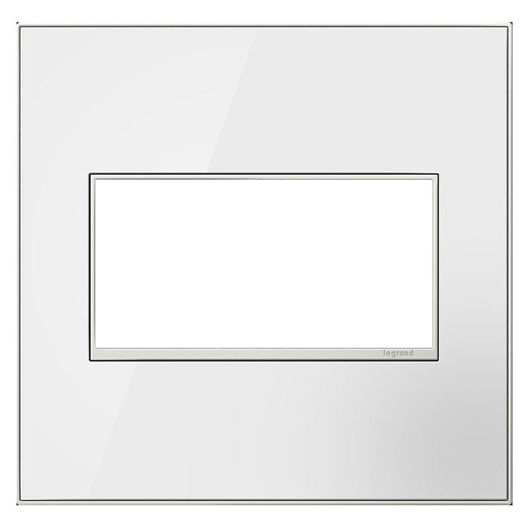 Wall Plate adorne 2 Gang Mirror White 5.29 x 5.13 Inch for adorne Switches/Dimmers and Outlets - Frankwebs