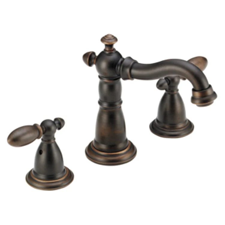 Lavatory Faucet Victorian Widespread 4-16 Inch Spread 2 Lever ADA WaterSense Venetian Bronze 1.2 Gallons per Minute - Frankwebs