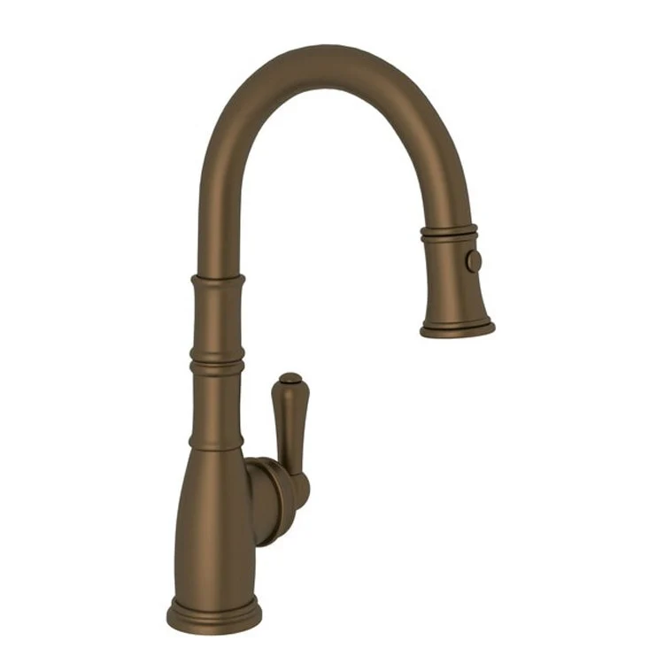 Bar Faucet Georgian Era 1 Lever Satin English Gold Pull Down Dual Spray Spout 1.75 Gallons per Minute - Frankwebs