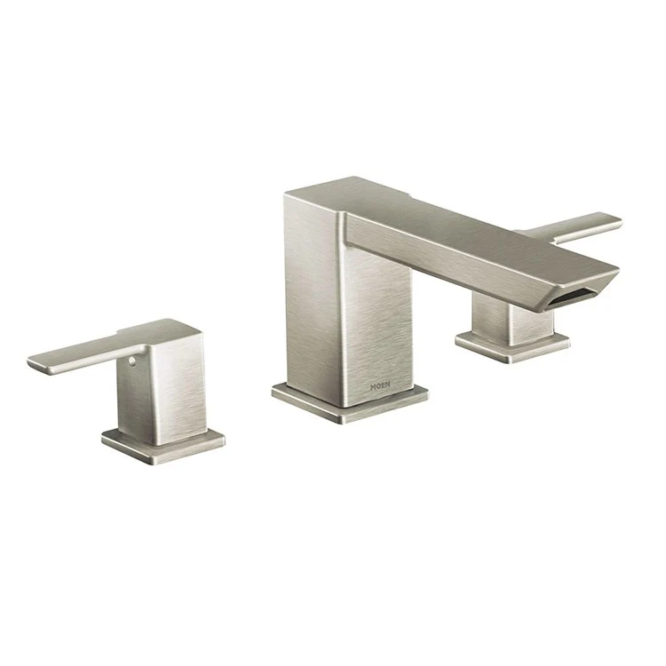 90 Degree Two Handle High-Arc Roman Tub Faucet without Handshower - Frankwebs