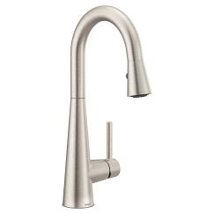 Bar Faucet Sleek 1 Lever ADA Black/Stainless Steel Pull Down 1.5 Gallons per Minute - Frankwebs