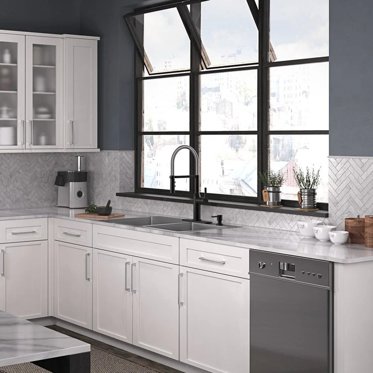 Kitchen Sink Crosstown 33 x 22 Inch Double Bowl 60/40 Kit 4 Hole Polished Satin Drop-In Undermount - Frankwebs