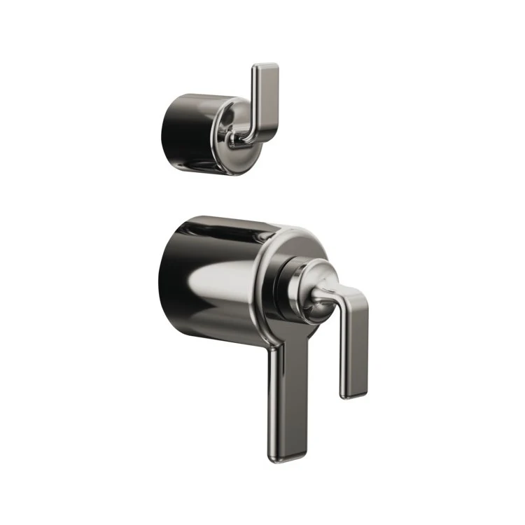 Handle Kit Allaria Zinc 2 Twist Lever Brilliance Black Onyx ADA for TempAssure Thermostatic Valve with Integrated Diverter Trim - Frankwebs