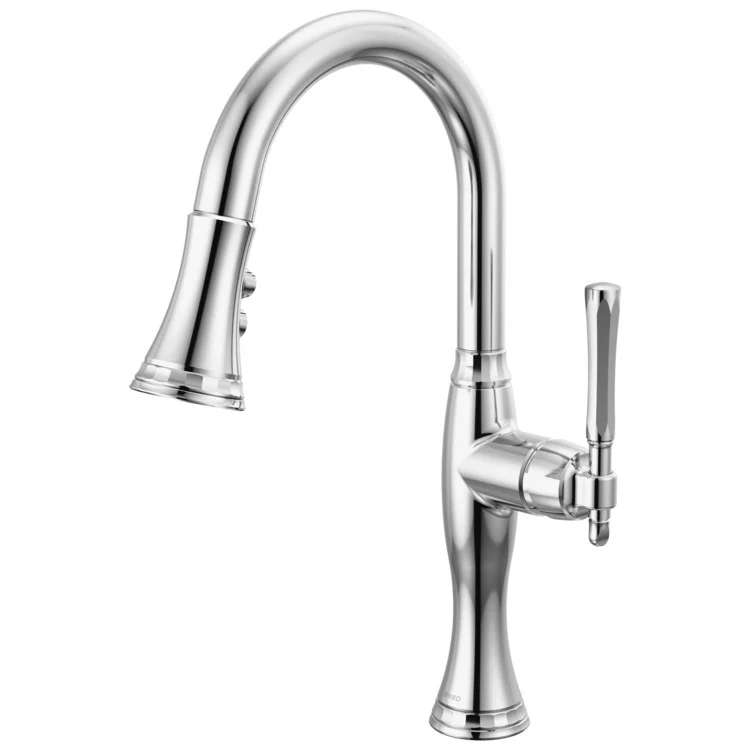 Prep Faucet Tulham 1 Lever ADA Brilliance Luxe Steel Pull Down 2 Function Wand Aerated Stream/Spray 360 Degree Swivel - Frankwebs