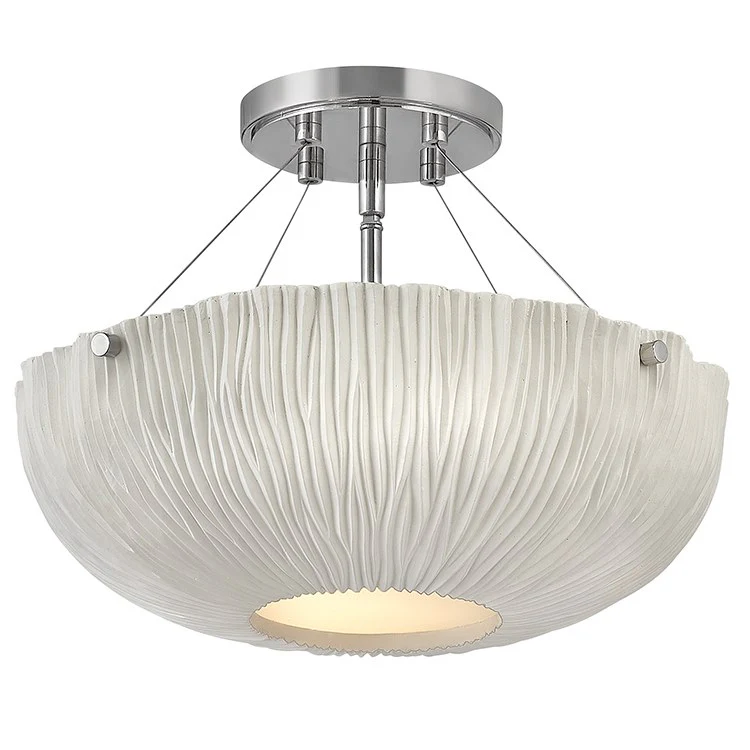 Coral Three-Light Semi-Flush Mount Ceiling Fixture by Lisa McDennon - Frankwebs