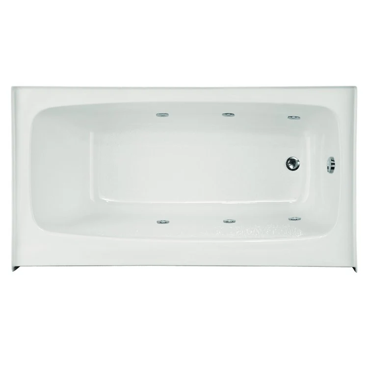 Whirlpool Tub Studio Collection Regan 60 x 32 x 18 Inch Alcove Right Hand Drain White Rectangle - Frankwebs