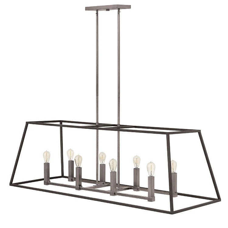 Fulton Eight-Light Stem-Hung Linear Chandelier - Frankwebs