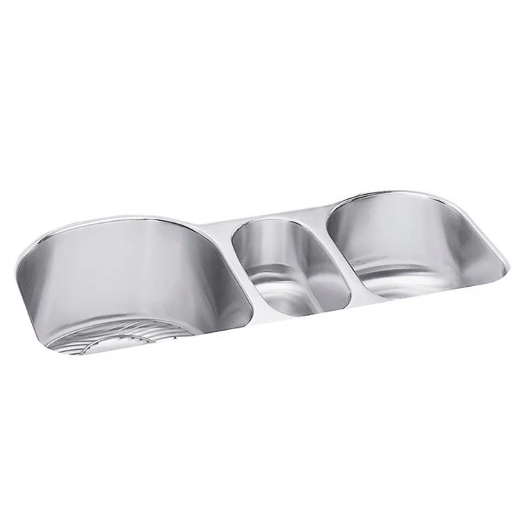 Kitchen Sink Lustertone Classic 39.5 x 20 Inch Triple Bowl Kit Lustrous Highlighted Satin Undermount - Frankwebs