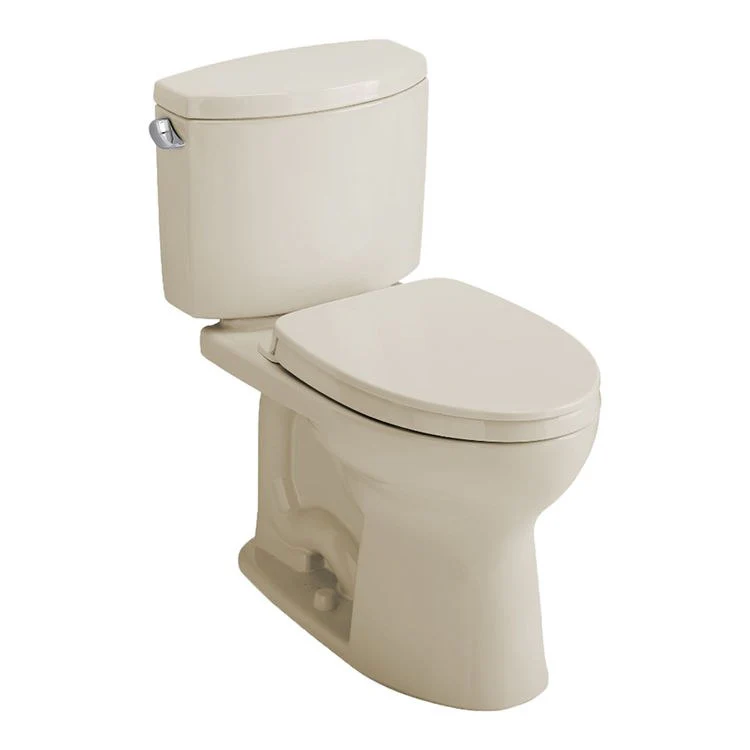 Toilet Drake II 2 Pieces Universal Height Cotton Elongated ADA 30 Inch 1.28 Gallons per Flush Left Hand Chrome Soft Close - Frankwebs