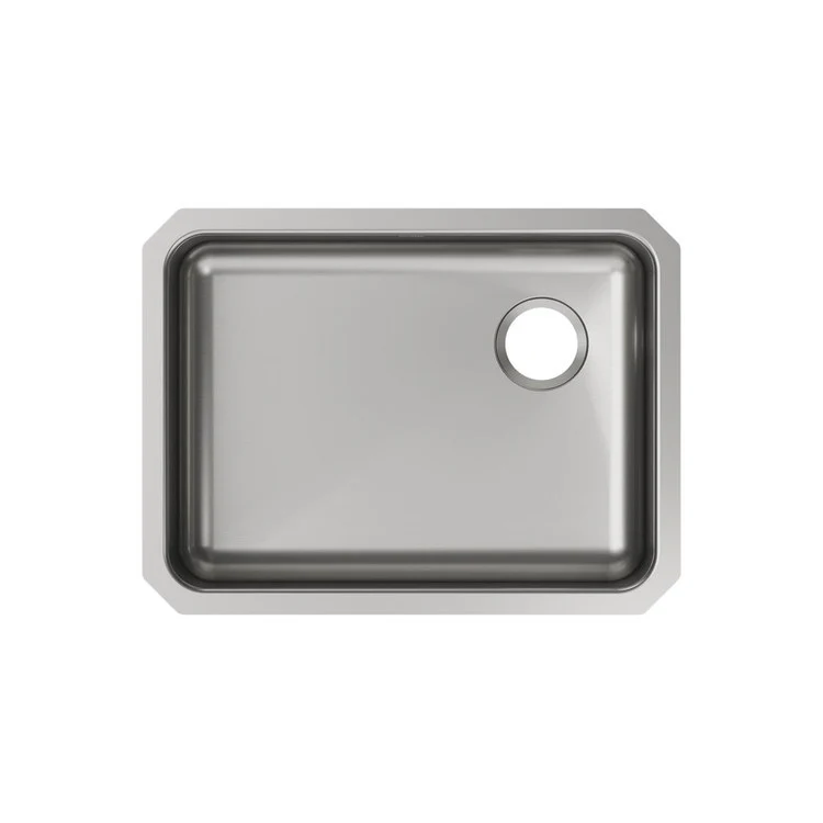 Kitchen Sink Lustertone Classic 25.5 x 19.25 Inch Depth 8 Inch Single Bowl Lustrous Satin Undermount Drain Location Rear Right - Frankwebs