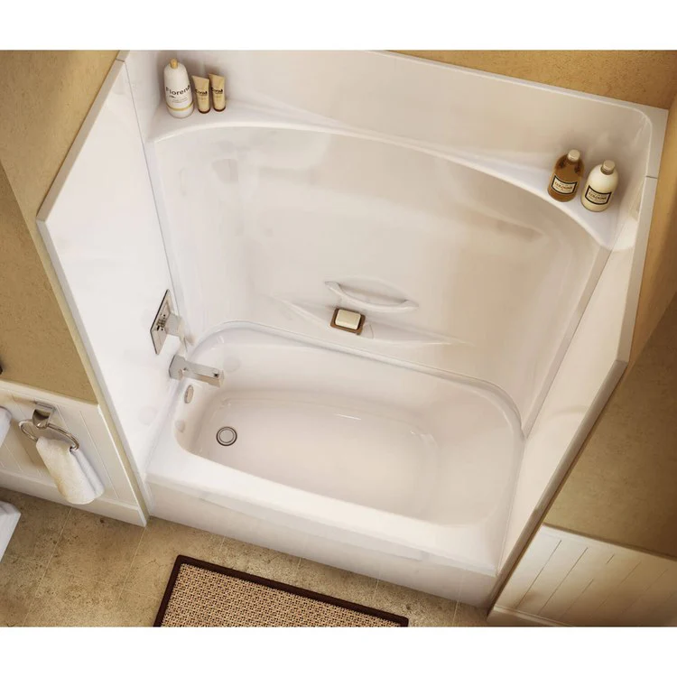Tub and Shower Module 53-7/8 x 29 x 77-1/2 Inch AcrylX Right Drain White - Frankwebs