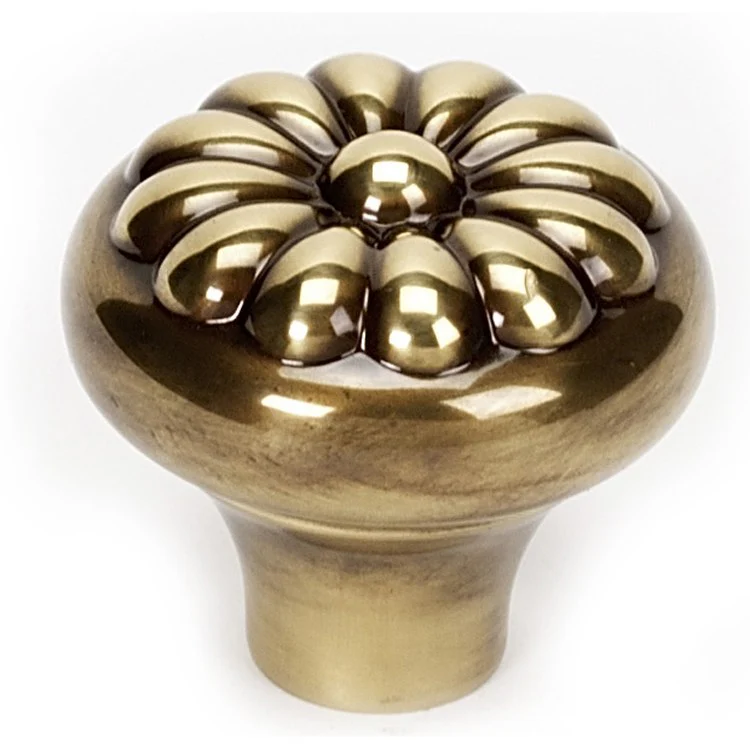 Knob Bella Round Antique English Brass 1-1/4 Inch 1-1/4 Inch 1/2 Inch - Frankwebs