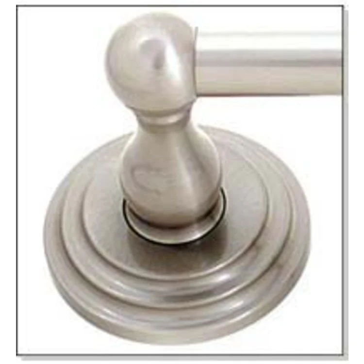 Toilet Paper Holder Surface 1 Post Double Open Satin Nickel Brass 10-3/4 Inch 3-11/16 Inch Wall Mount - Frankwebs