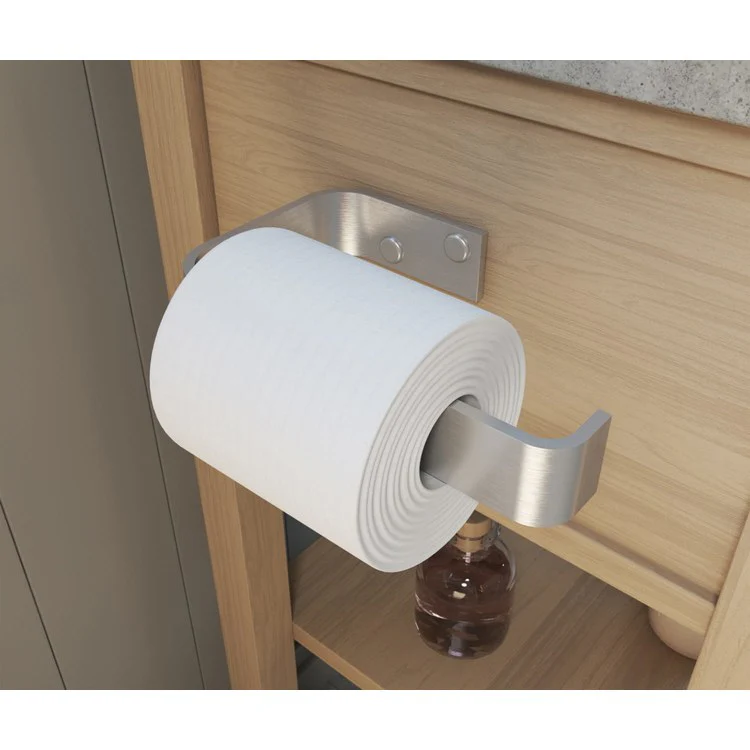 Toilet Paper Holder Odile Suite Brushed Chrome Aluminum 3-1/2 Inch Wall Mount - Frankwebs