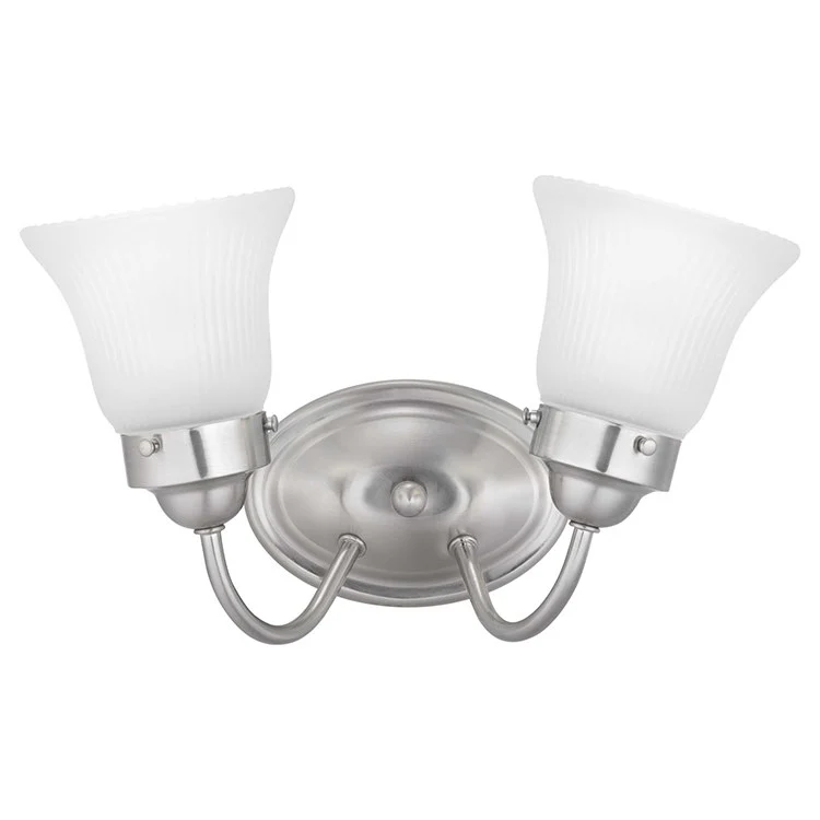 Fluted Glass Two-Light Bathroom Vanity Fixture - Frankwebs