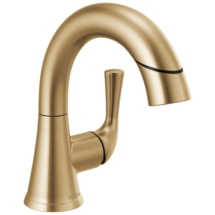 Lavatory Faucet Kayra with Deck Plate 1 Lever ADA WaterSense Brilliance Champagne Bronze 1.2 Gallons per Minute Metal Pop-Up 1/3 Hole - Frankwebs
