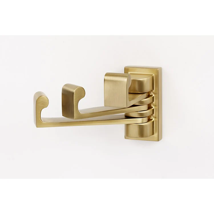Robe Hook Luna Swivel Satin Brass 2 Inch 3-3/8 Inch Wall Mount Brass - Frankwebs