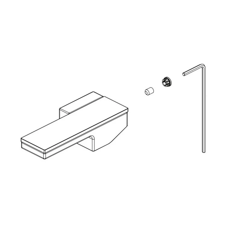 Handle Kit Frank Lloyd Wright Zinc 1 Lever Brilliance Luxe Steel for Lavatory - Frankwebs