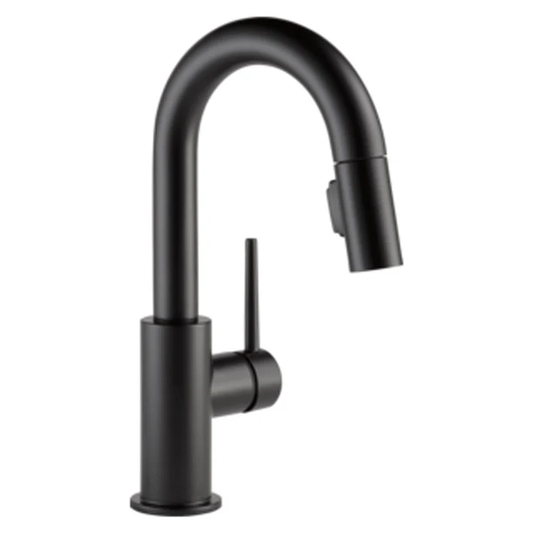 Prep Faucet Trinsic 8 Inch Spread 1 Lever ADA WaterSense Matte Black High Arc Pull Down Gooseneck Limited Swivel 1/3 Hole - Frankwebs