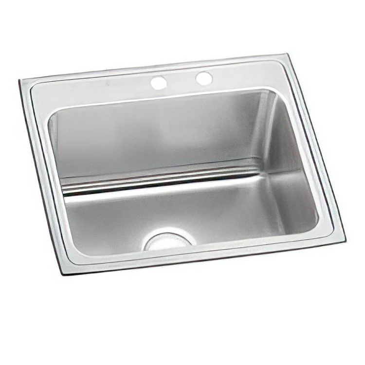Laundry Sink Pursuit 25 x 22 Inch Single Bowl MR2 Hole Lustrous Satin Drop-In - Frankwebs