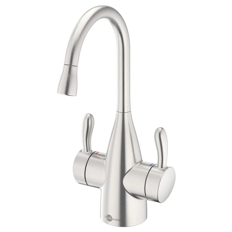 Water Dispenser Showroom Transitional 1010 Instant 2 Lever ADA Gooseneck Swivel 360 DEG Stainless Steel - Frankwebs