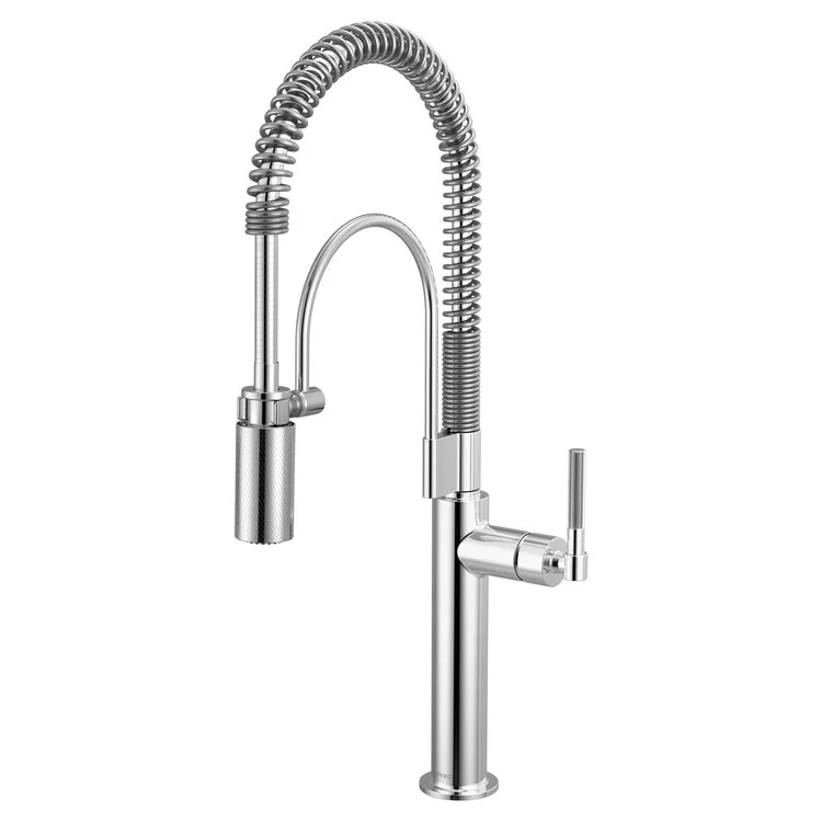 Kitchen Faucet Litze Semi Professional 1 Knurled Handle ADA Matte Black/Brilliance Luxe Gold Gooseneck 360 DEG Swivel 1 Hole 1.8 Gallons per Minute - Frankwebs