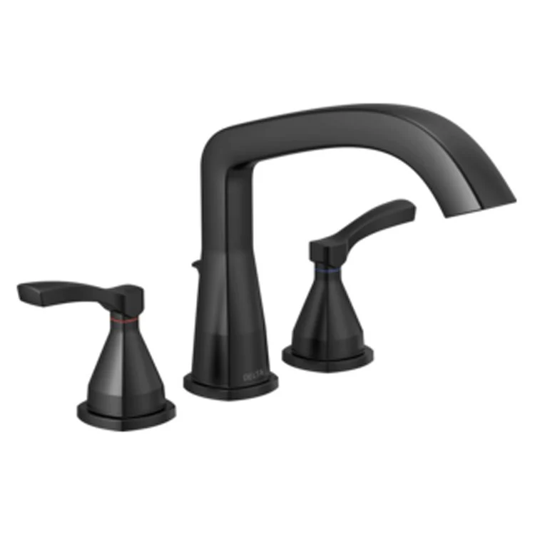 Roman Tub Trim Stryke 2 Lever Matte Black ADA 8-16 Inch Spread - Frankwebs