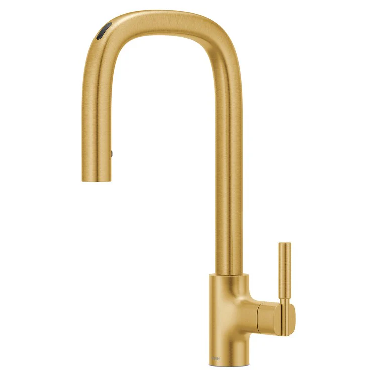 Kitchen Faucet Tenon 1 Lever ADA Brushed Gold High Arc 1 Hole Motion Control 1.5 Gallons per Minute - Frankwebs