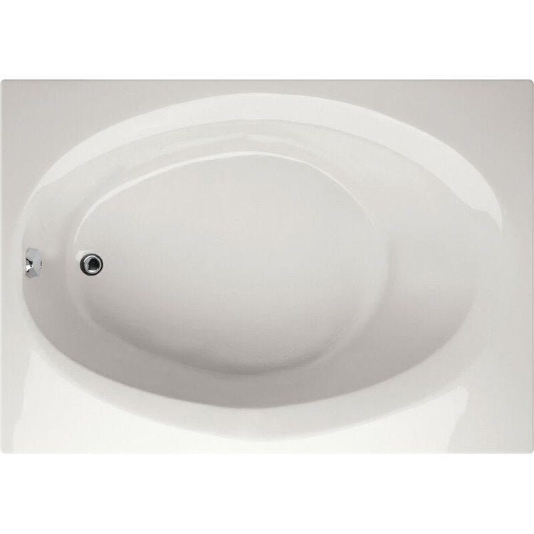 Soaking Tub Designer Collection Ovation 72 x 42 Inch Drop-In Tub Only End Bone Acrylic - Frankwebs
