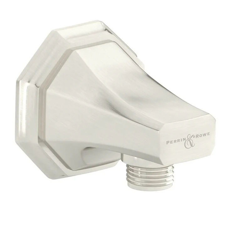 Handshower Elbow Deco Outlet 2.75 Inch Brass Satin Nickel 1/2IN FNPT Inlet 1/2IN NPSM Male Outlet - Frankwebs