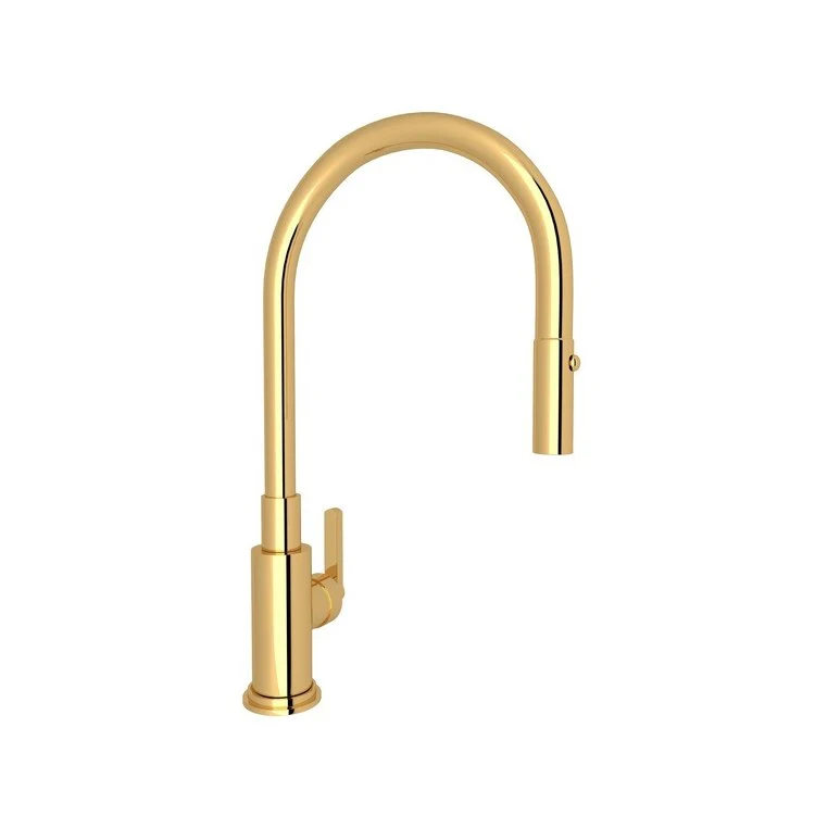 Kitchen Faucet Lombardia Pull Down 1 Metal Lever Satin Nickel 1.5 Gallons per Minute - Frankwebs