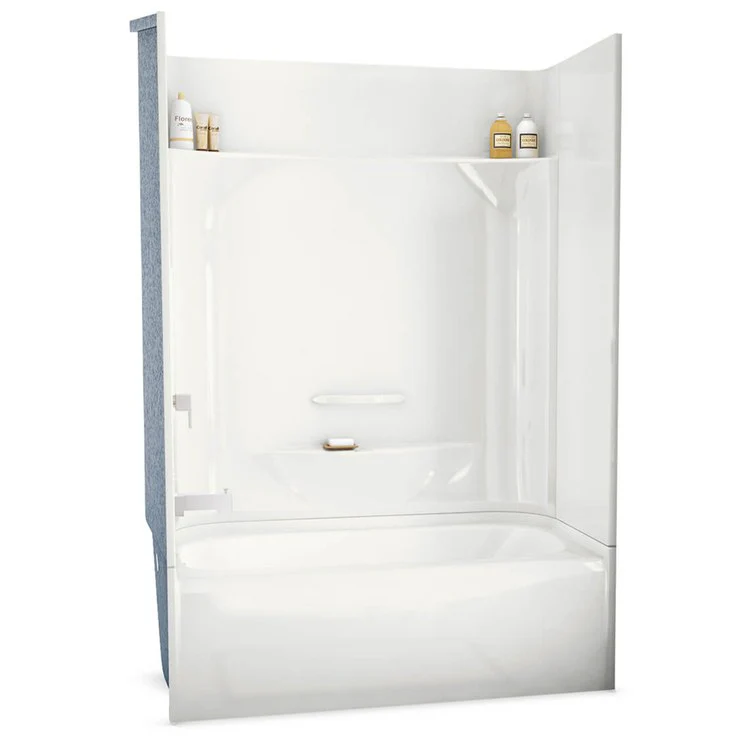 Tub and Shower Module 53-7/8 x 29 x 77-1/2 Inch AcrylX Right Drain White - Frankwebs