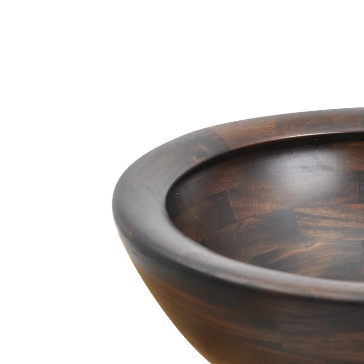 Vessel Antigua Above Counter Round 17-3/4 Inch Mahogany Natural Wood - Frankwebs