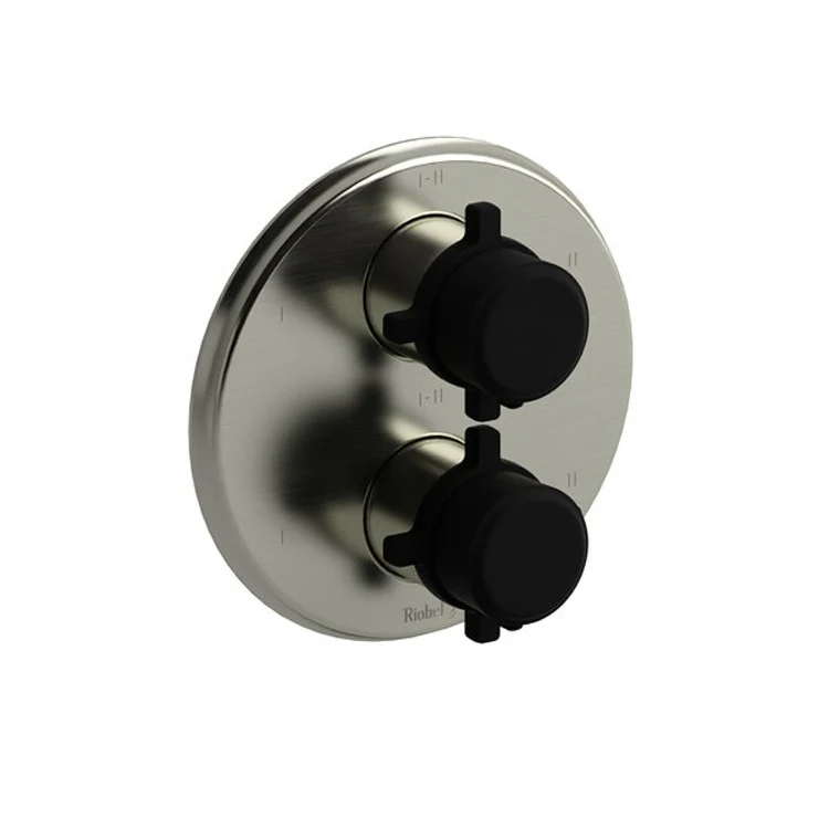 Thermostatic and Pressure Balance Valve Trim Momenti 3/4 Inch Round 4-Way 6 Function 2 Cross Polished Nickel - Frankwebs
