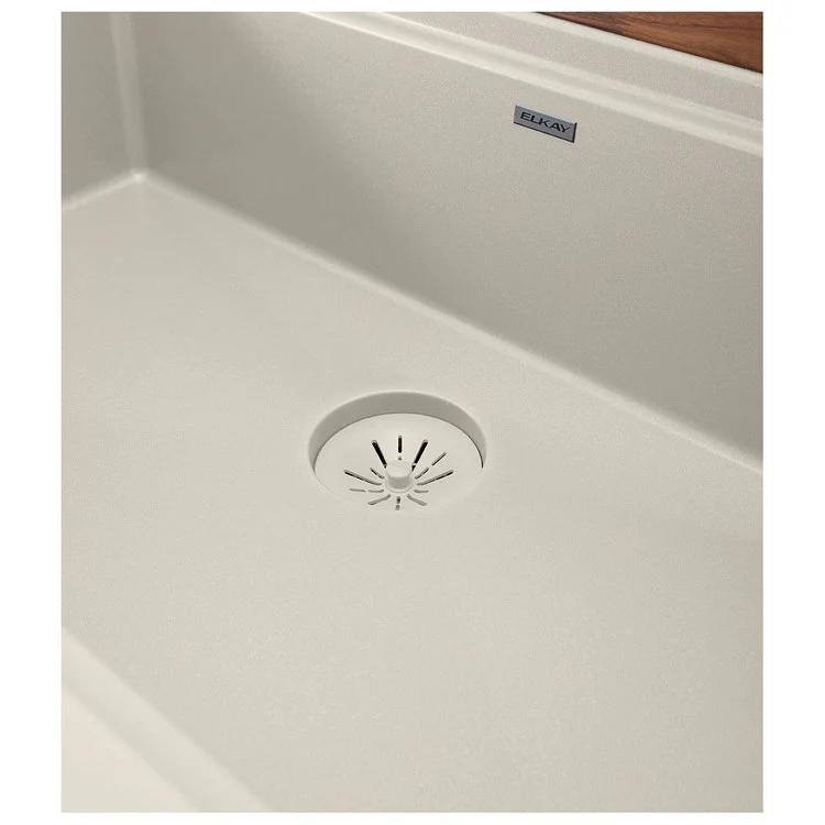 Kitchen Sink Quartz Luxe 36 x 21.5 Inch Single Bowl Perfect Drain Parchment Farmhouse - Frankwebs