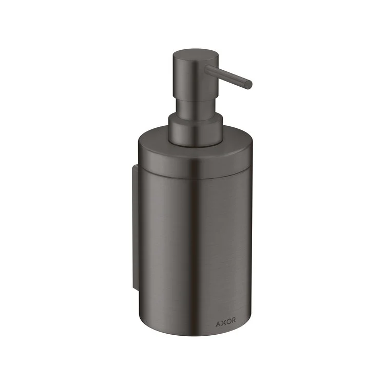 Soap Dispenser Universal Circular Brushed Black Chrome Wall Mount Metal Metal Pump 300 Milliliter - Frankwebs