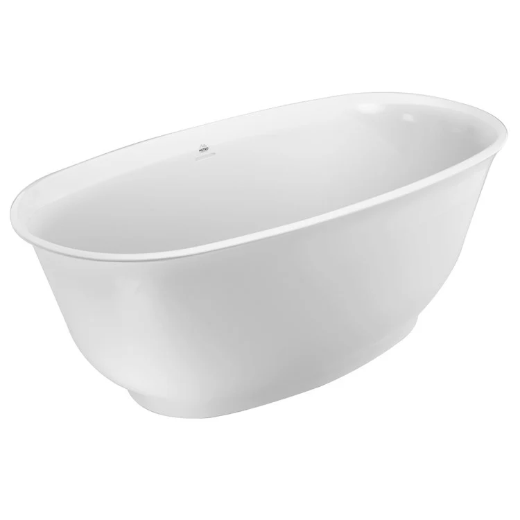 Soaking Tub Metro Collection Liberty 63 x 32 Inch Freestanding Tub Only Center Biscuit Hydroluxe SS - Frankwebs
