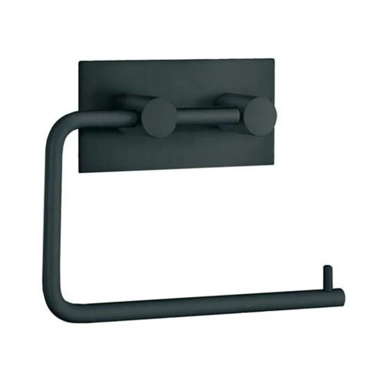 Toilet Paper Holder Euro Black Stainless Steel 1 x 5-1/2 x 4-1/2 Inch 1 Inch Wall Mount - Frankwebs